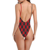 chess queen dress print 2 Sexy Low Back One-Piece Swimsuit (Model S09) - Objet D'Art