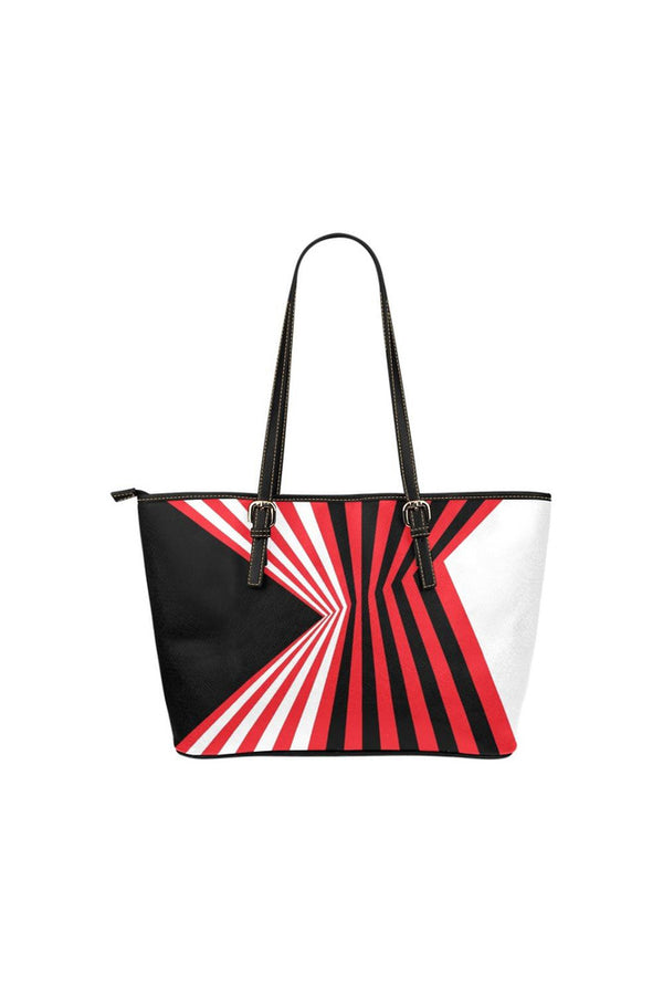 Abstract Line Leather Tote Bag/Small - Objet D'Art