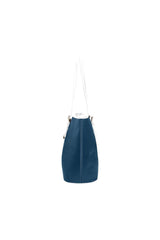 Marine Blue Leather Tote Bag/Small - Objet D'Art