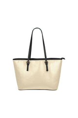 Vanilla Custard Leather Small Tote Bag - Objet D'Art