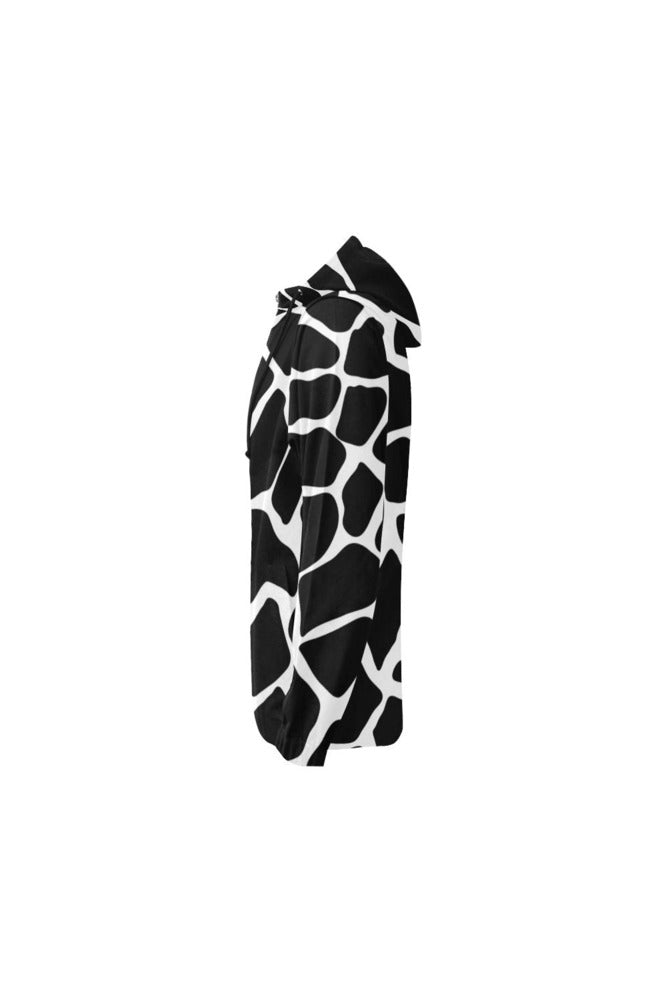 Giraffe Print Full Zip Hoodie for Women - Objet D'Art