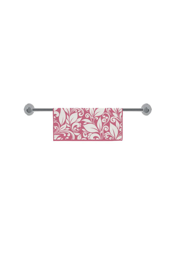 Floral Scroll hand Towel Pink Square Towel 13“x13” - Objet D'Art