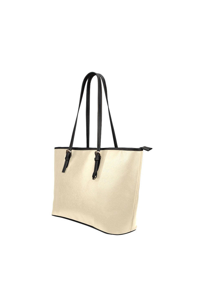 Vanilla Custard Leather Small Tote Bag - Objet D'Art