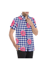 I Brought Donuts Camisa de manga corta con estampado completo para hombre / Talla grande - Objet D'Art Tienda minorista en línea