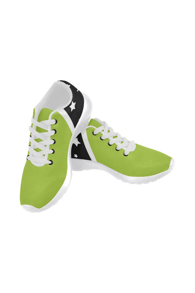 Lime & Black Stars Women’s Running Shoes (Model 020) - Objet D'Art