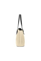 Vanilla Custard Leather Small Tote Bag - Objet D'Art