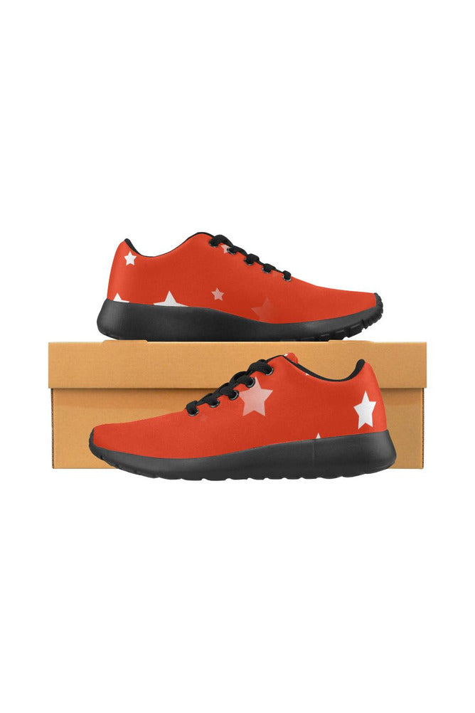 Stars on Red Women’s Running Shoes (Model 020) - Objet D'Art