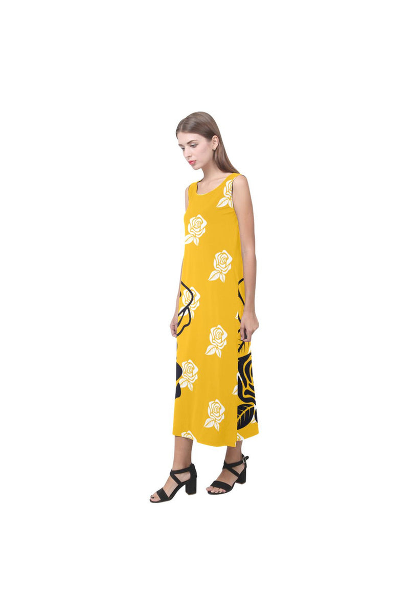 Gold Rose Phaedra Sleeveless Open Fork Long Dress - Objet D'Art Online Retail Store