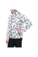 wht butterfly H23 HOOD LR Unisex All Over Print Windbreaker (Model H23) - Objet D'Art