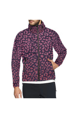 Berry Leopard Print All Over Print Windbreaker for Men - Objet D'Art Online Retail Store