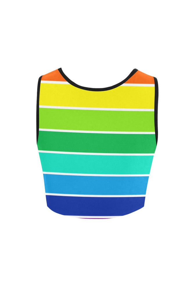 Rainbow Bright Artsadd Women's Crop Top (Model T42) - Objet D'Art