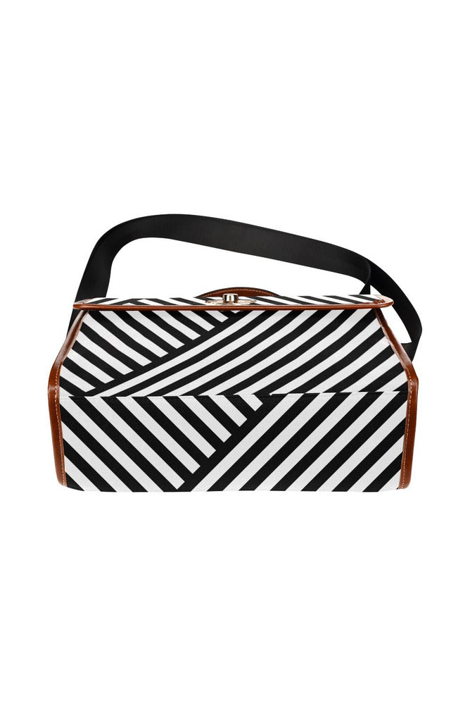 Stripes on the Bias Waterproof Canvas Bag/All Over Print - Objet D'Art