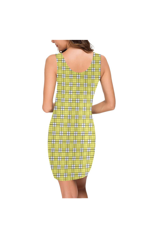 Yellow Plaid Medea Vest Dress (Model D06) - Objet D'Art