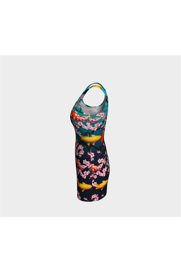 Koi to the World Bodycon Dress - Objet D'Art