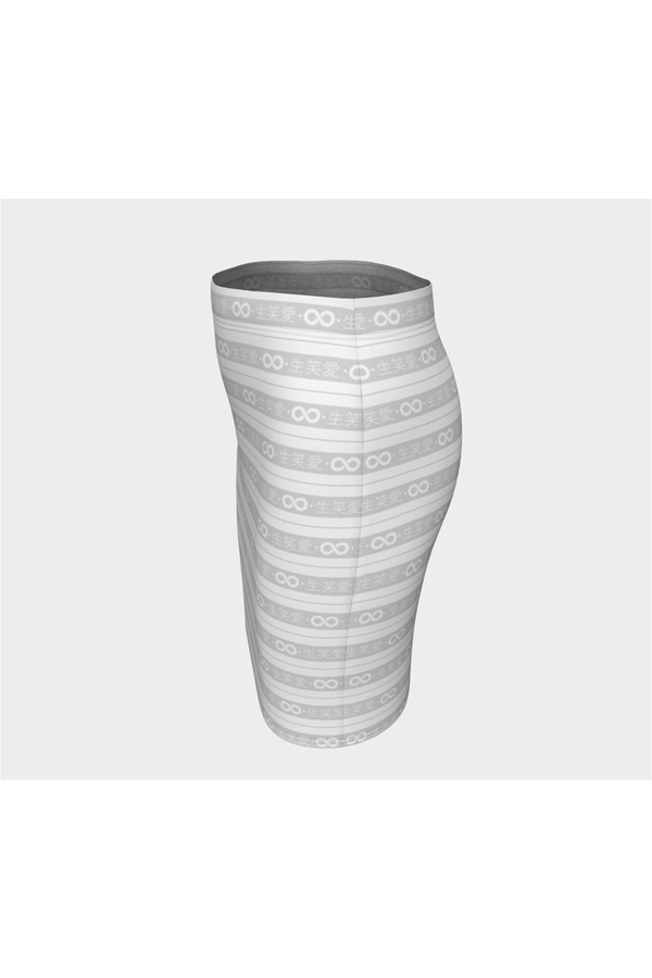 Live Laugh Love Fitted Skirt - Objet D'Art
