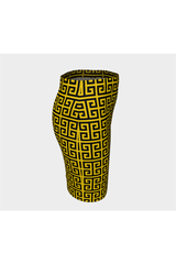 Greek Key Fitted Skirt - Objet D'Art