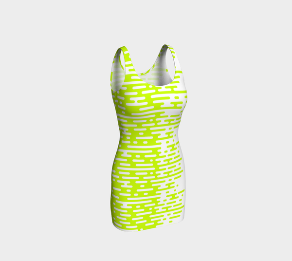 Neon Green Bodycon Dress - Objet D'Art