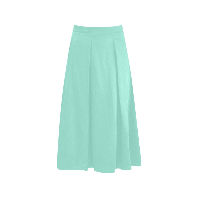 Mint Green Mnemosyne Women's Crepe Skirt - Objet D'Art