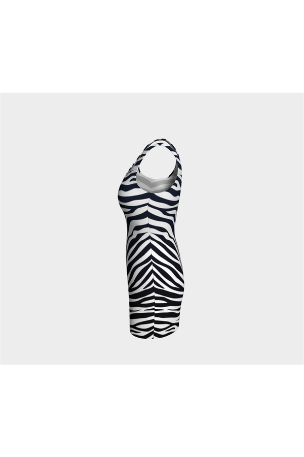 Blue Ombre Zebra Print Bodycon Dress - Objet D'Art