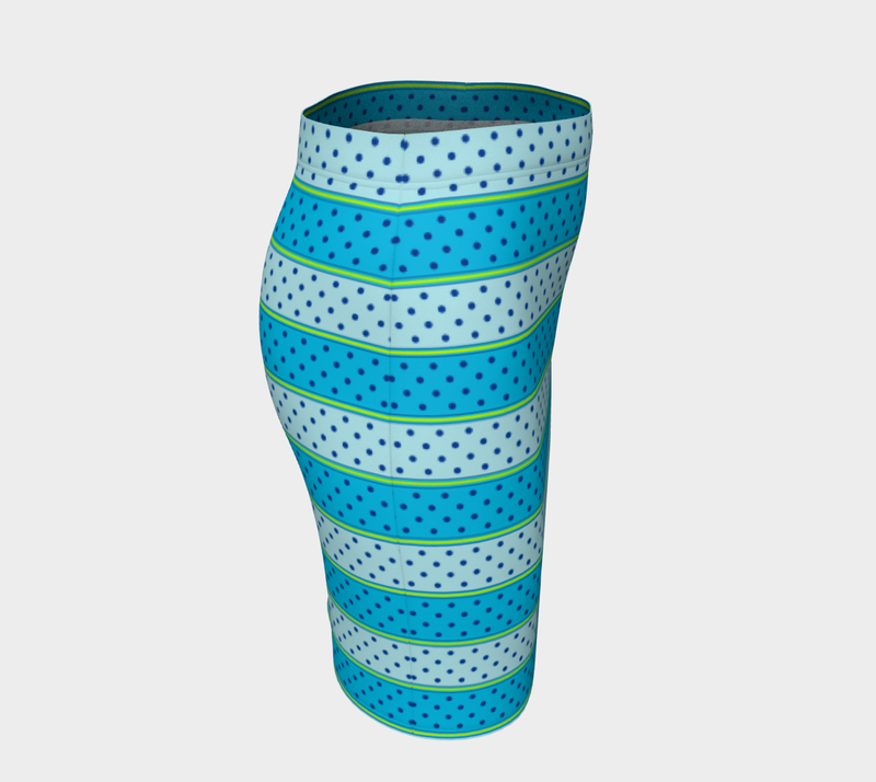Striped Polkadot Fitted Skirt - Objet D'Art