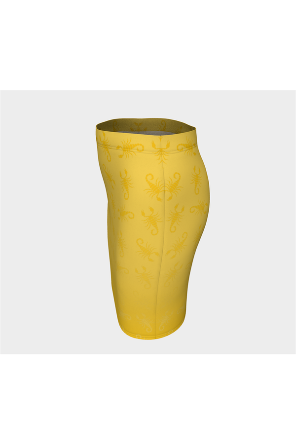 Golden Scorpion Fitted Skirt - Objet D'Art