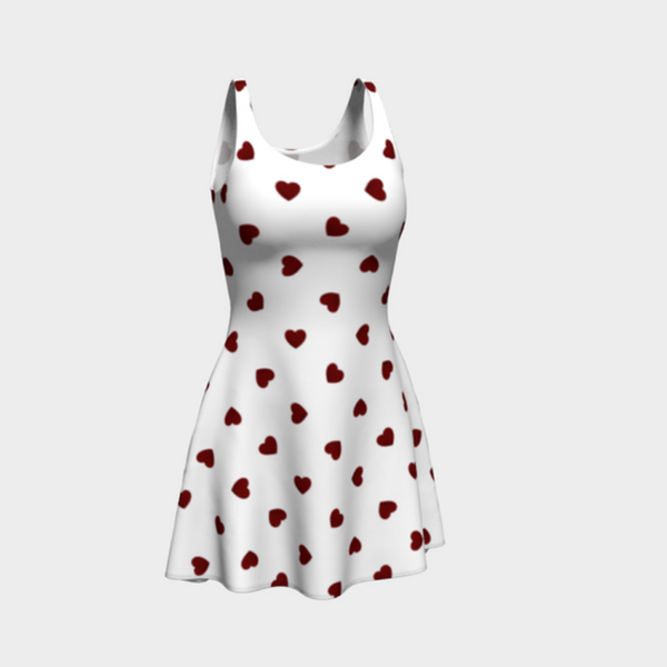 Hearts Flare Dress - Objet D'Art