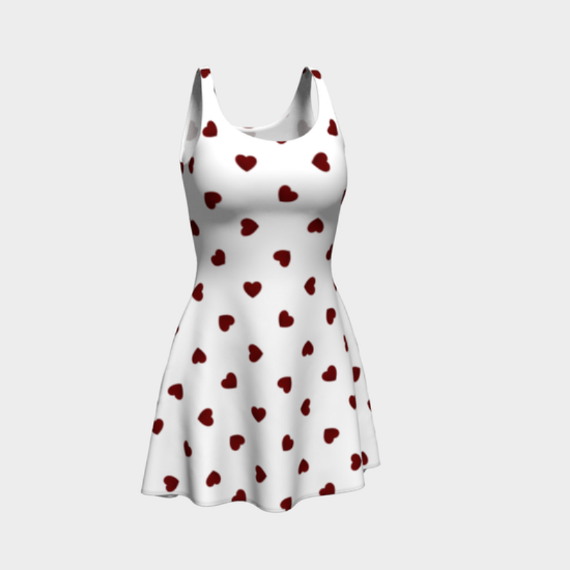 Hearts Flare Dress - Objet D'Art