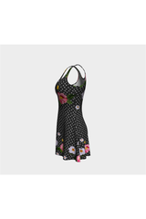 Floral Polka Dots Flare Dress - Objet D'Art