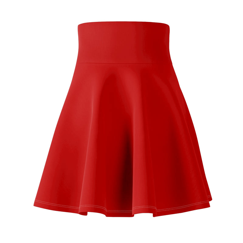 Rose Lattice Red Women's Skater Skirt - Objet D'Art