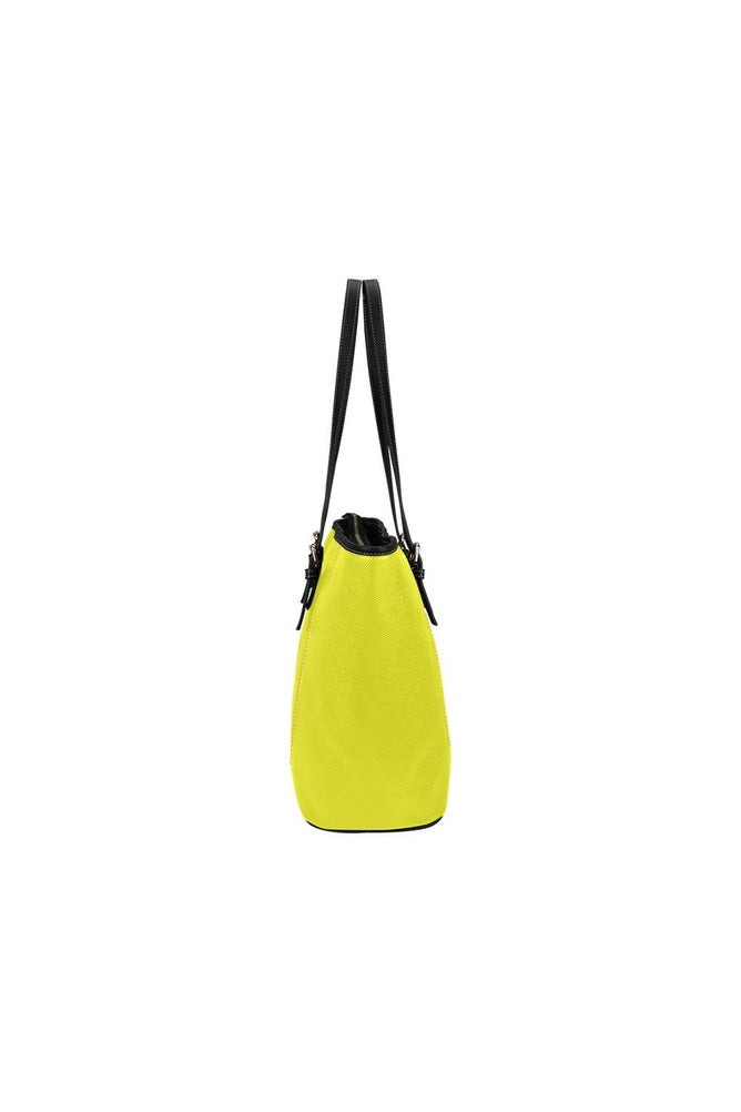 Sunrise Yellow Leather Tote Bag/Small - Objet D'Art