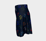 Polyglot Cycle Print Flare  Skirt - Objet D'Art