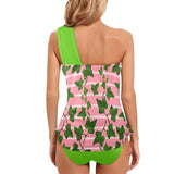 Ivy League Women's One Shoulder Backless Swimsuit - Objet D'Art
