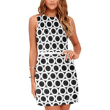 big ohs print Eos Women's Sleeveless Dress (Model D01) - Objet D'Art