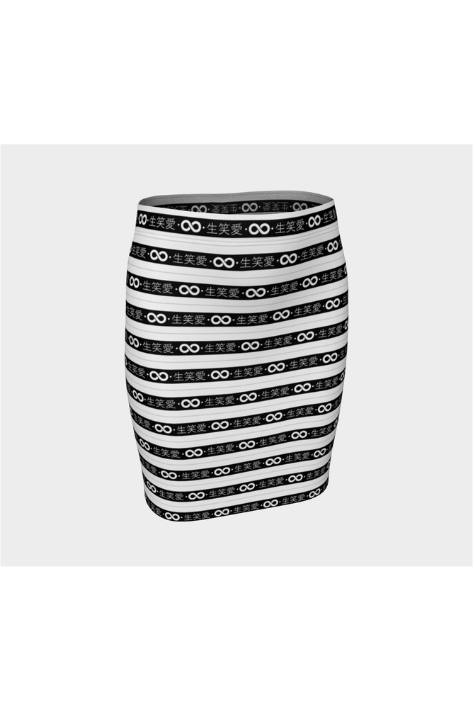Live Laugh Love Fitted Skirt - Objet D'Art