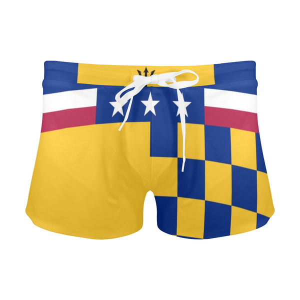 Barbados USA Men's Swim Trunks with Zipper Pocket - Objet D'Art