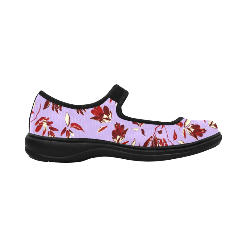 Purple Mila Satin Women's Mary Jane Shoes (Model 4808) - Objet D'Art
