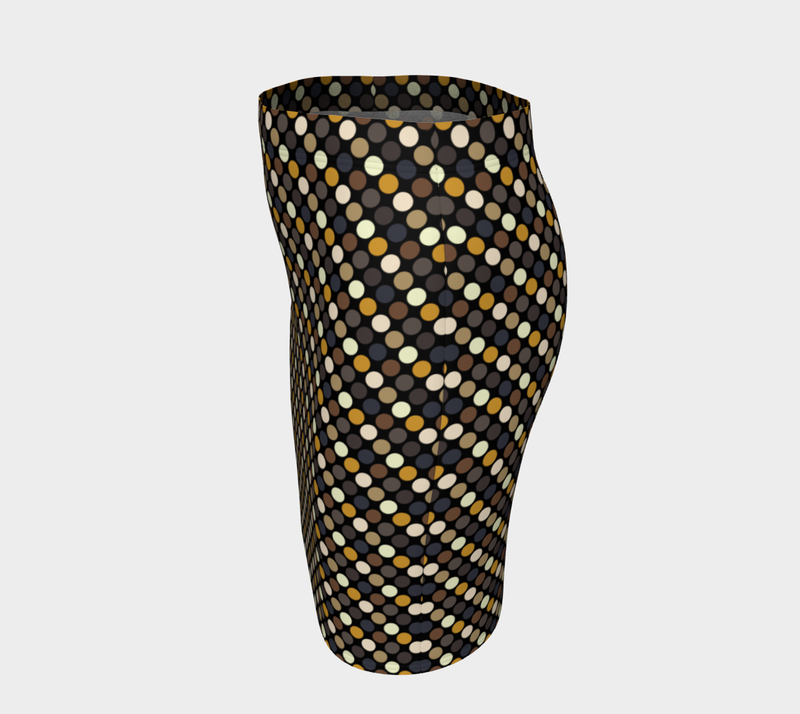 Earthtone Polka dot Fitted Skirt - Objet D'Art