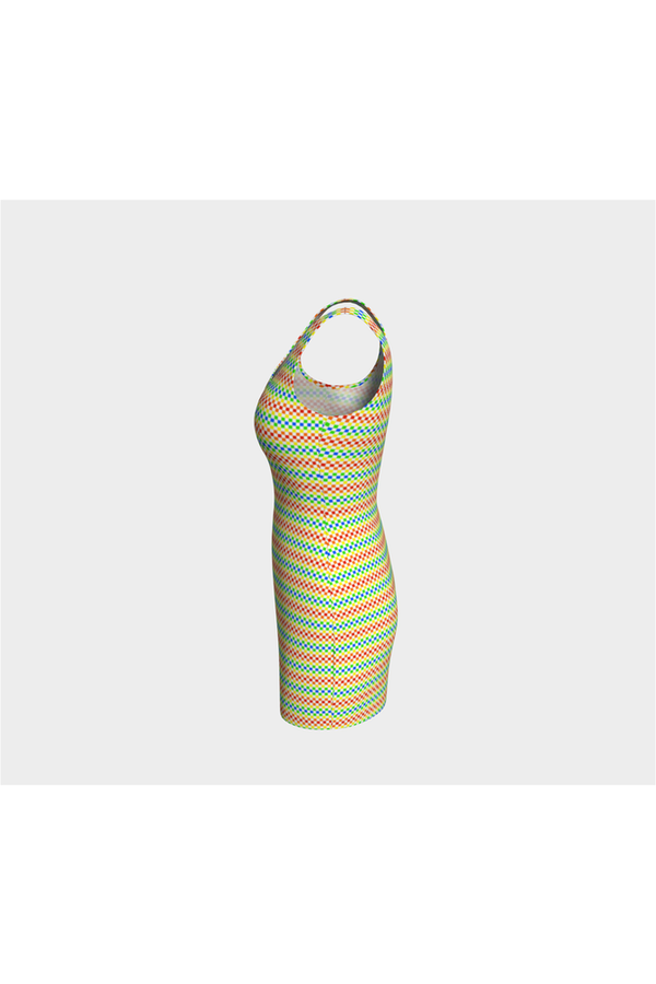 Rainbow Bright Bodycon Dress - Objet D'Art