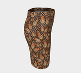 Butterfly Print Fitted Skirt - Objet D'Art