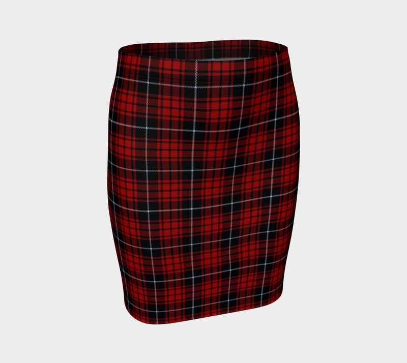 Clad in Plaid Fitted Skirt - Objet D'Art