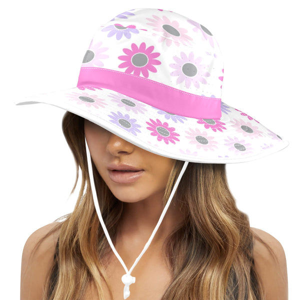 solid print 2a Wide Brim Bucket Hat - Objet D'Art