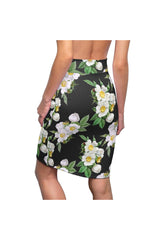Floral Polka dots Women's Pencil Skirt - Objet D'Art