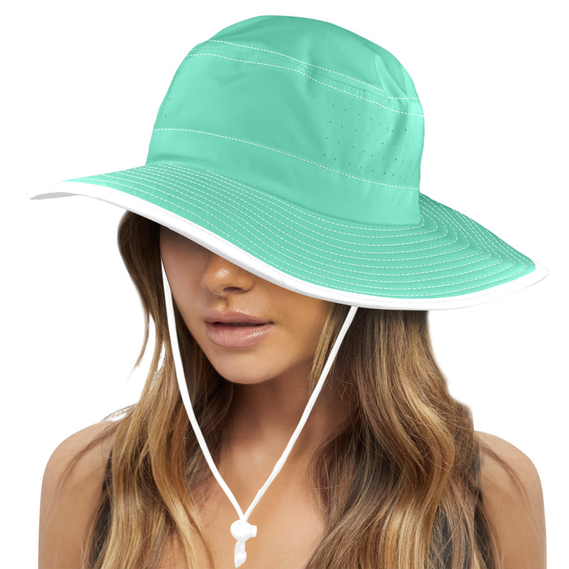 Cool Mint Wide Brim Bucket Hat - Objet D'Art