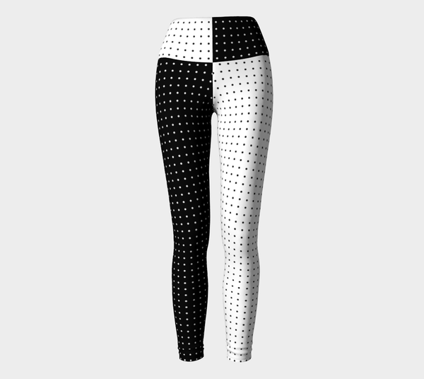 Two Tone Micro Polkadot Yoga Leggings - Objet D'Art
