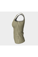 Gold Striped Fitted Tank Top - Objet D'Art