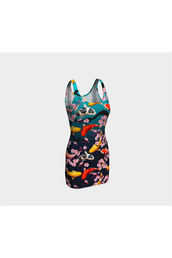 Koi to the World Bodycon Dress - Objet D'Art