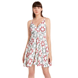 Spaghetti Strap Sleeveless Falred Hem Short Dress - Objet D'Art