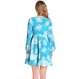 Lantern Sleeve Deep V-Neck Short Dress - Objet D'Art