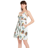 M Kemp Dahlia Spaghetti Strap Sleeveless Falred Hem Short Dress - Objet D'Art
