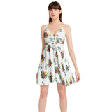 M Kemp Dahlia Spaghetti Strap Sleeveless Falred Hem Short Dress - Objet D'Art